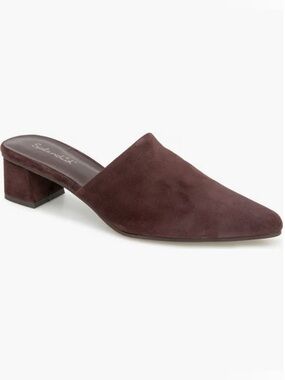 Splendid Lorelei brown suede mule Size 8.5 Boho Pointed toe slip on heel Classic